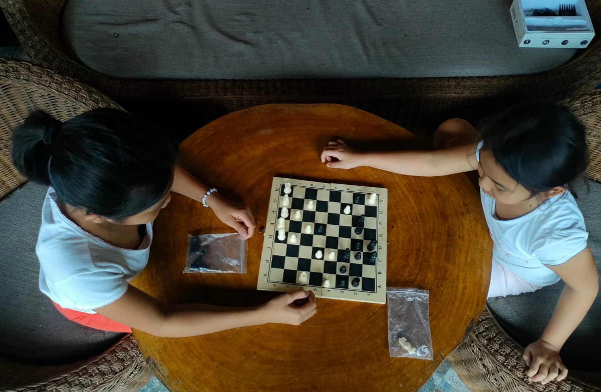 A shared game of chess at Nipa House
